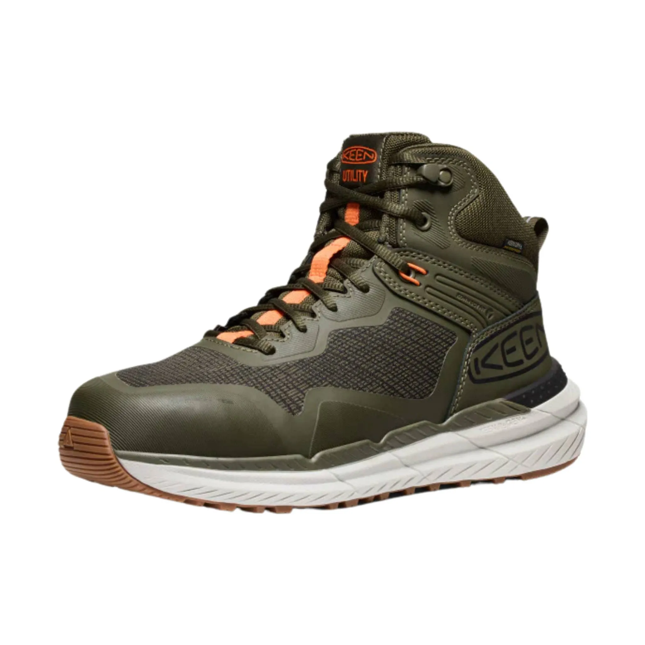 KEEN Utility Men's Synchro Waterproof Carbon Toe Work Boots - Forest Night/Gum