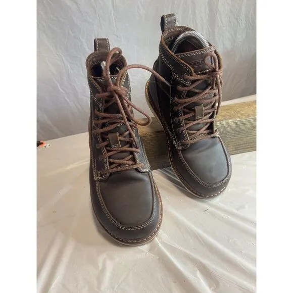 Keen Utility San‎ Jose Waterproof Aluminum Toe Leather Brown Work Boots-Size 5.5
