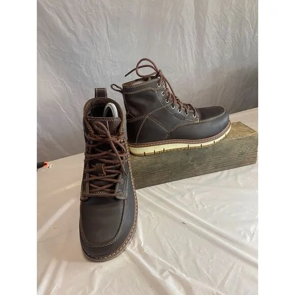 Keen Utility San‎ Jose Waterproof Aluminum Toe Leather Brown Work Boots-Size 5.5