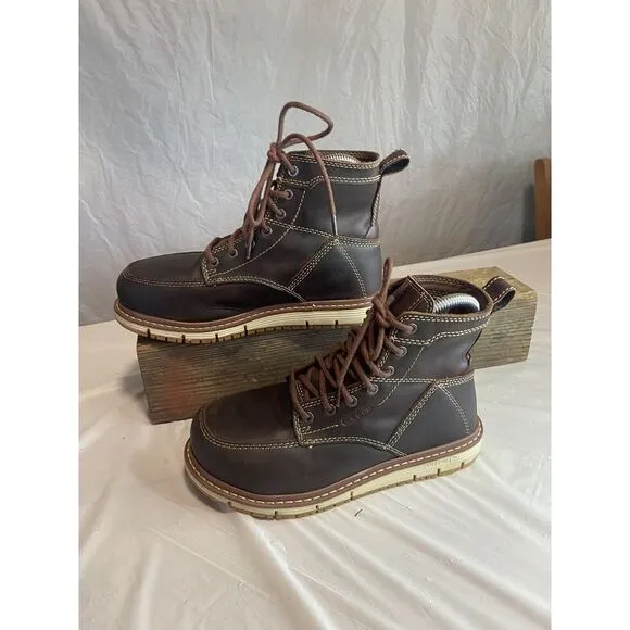 Keen Utility San‎ Jose Waterproof Aluminum Toe Leather Brown Work Boots-Size 5.5