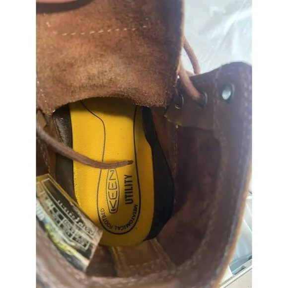 Keen Utility San‎ Jose Waterproof Aluminum Toe Leather Brown Work Boots-Size 5.5