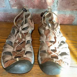 KEEN Whisper Brown Waterproof Sandals Womens Size 10 Shoes Outdoor Hiking