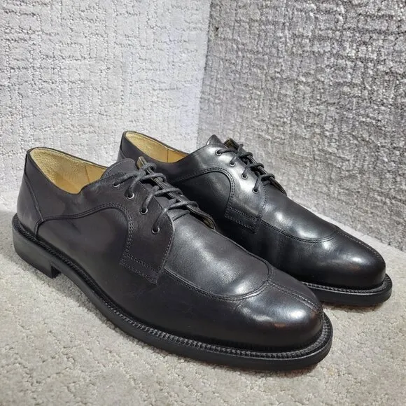 Kenneth Cole New York Made in Italy Men's Size 12M US Black Leather Dress Shoes