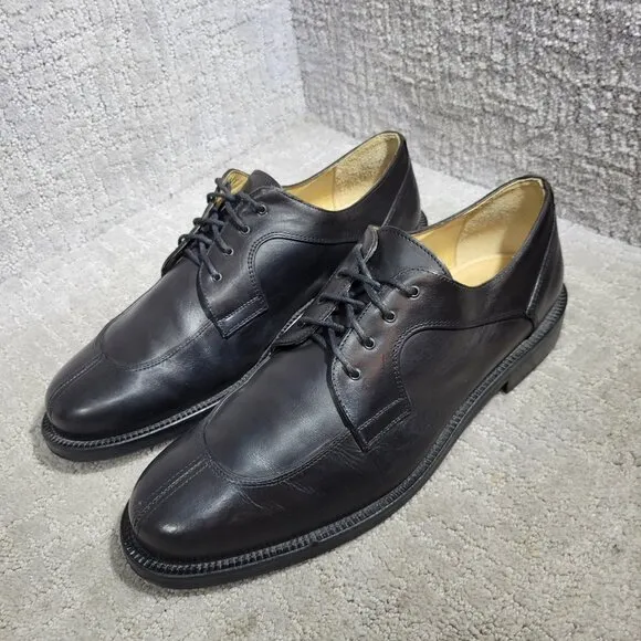Kenneth Cole New York Made in Italy Men's Size 12M US Black Leather Dress Shoes