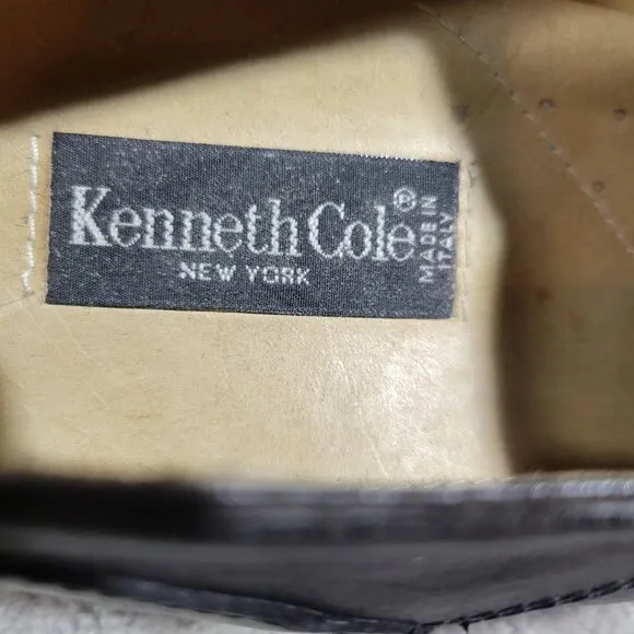 Kenneth Cole New York Made in Italy Men's Size 12M US Black Leather Dress Shoes