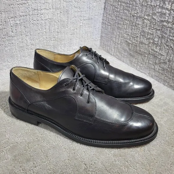 Kenneth Cole New York Made in Italy Men's Size 12M US Black Leather Dress Shoes