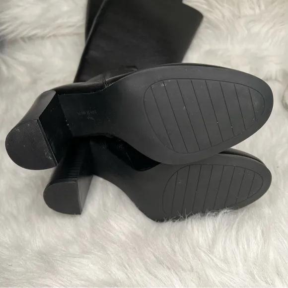 Kenneth Cole New York Women's Justin Block-Heel Tall Boots Black Size 9.5