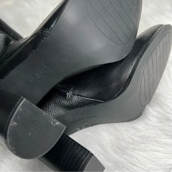 Kenneth Cole New York Women's Justin Block-Heel Tall Boots Black Size 9.5