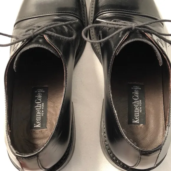 Kenneth Cole NY Captoe and Tennille Y2K black dress shoes