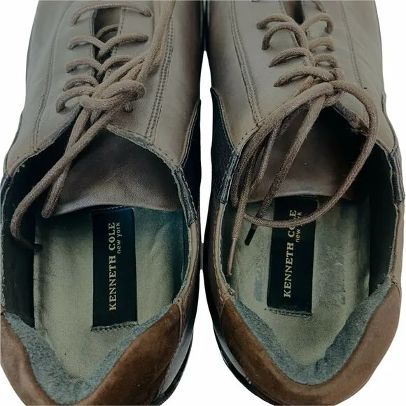 Kenneth Cole Oxford Dress Shoes Men's KMM1009LE Brown Leather Lace Up size 9.5 M