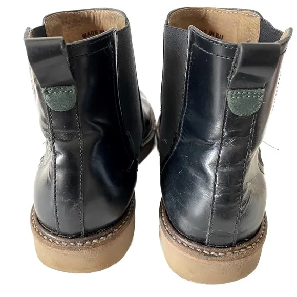 Kickers Oxford Chic Slip-On Black Leather Chelsea Boots