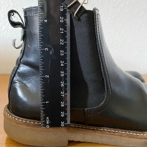Kickers Oxford Chic Slip-On Black Leather Chelsea Boots
