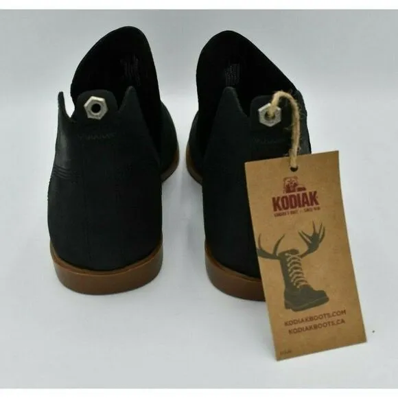 Kodiak Womens Size 7 Low Rider V-Cut Black Leather Boots Booties Shoes