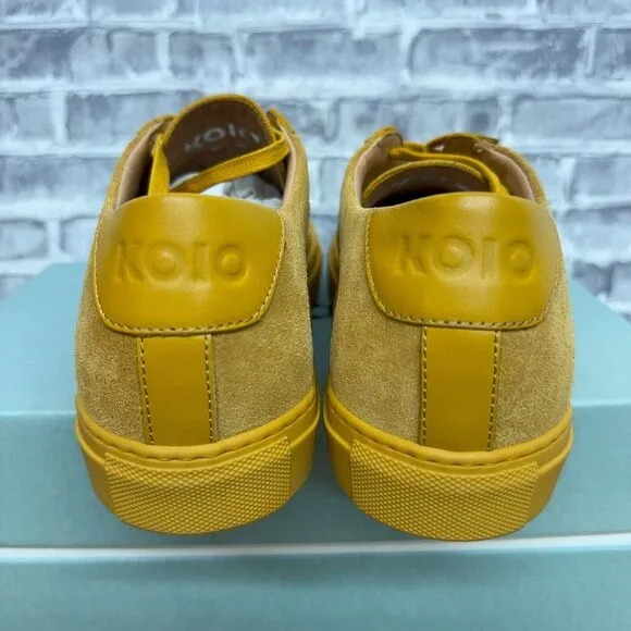 KOIO Capri Zafferano Yellow Leather Shoes Casual Mens Size US 8 / EU 41 New