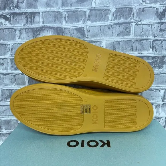 KOIO Capri Zafferano Yellow Leather Shoes Casual Mens Size US 8 / EU 41 New