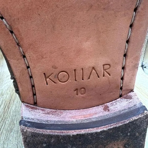 Kollar Clothing Boots Men's Size 10 M Grey Suede Ankle Boots Strap Shoes Casual‎