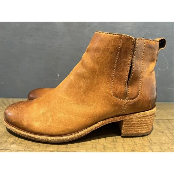 Kork Ease brown cognac Mindo ankle boot size 9 Womens bootie Shoes Chelsea