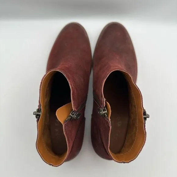 Kork Ease Women’s Size 8 Riley Bootie Dark Red Distressed Boots Leather Shoes