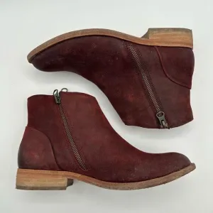 Kork Ease Women’s Size 8 Riley Bootie Dark Red Distressed Boots Leather Shoes
