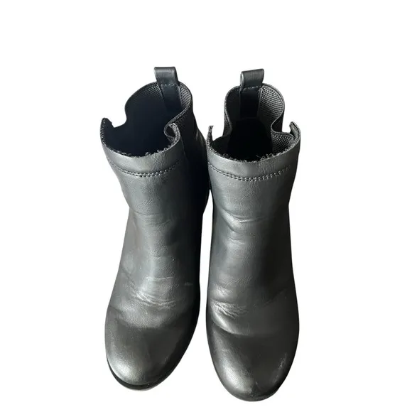 KORKS Kork-Ease Black Lug Sole Elsie Ankle Boots Booties Shoes Platform Sz 6M