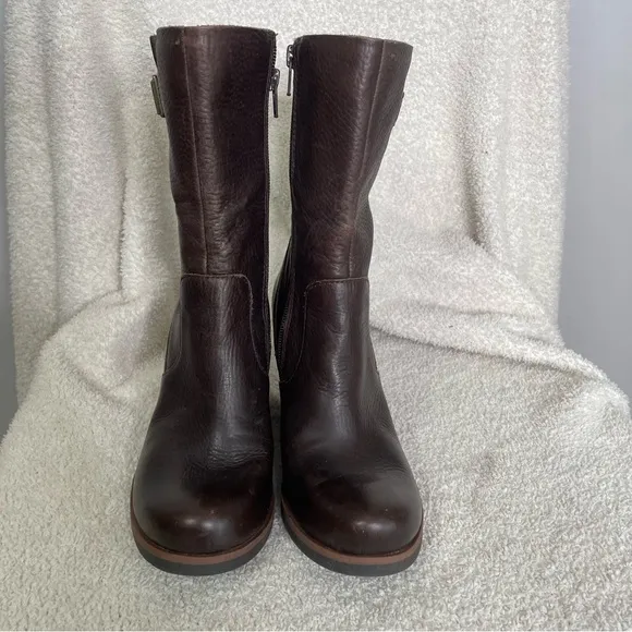 Korks Kork-Ease Turner Leather Heeled Mid Buckle Boots Size 6