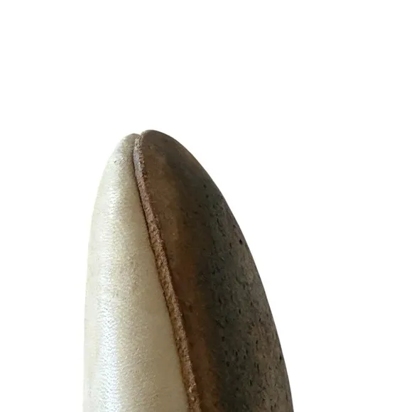 KUDETA Women's Loafers Tan/ Gold Flats Goodyear Sole Made In Italy