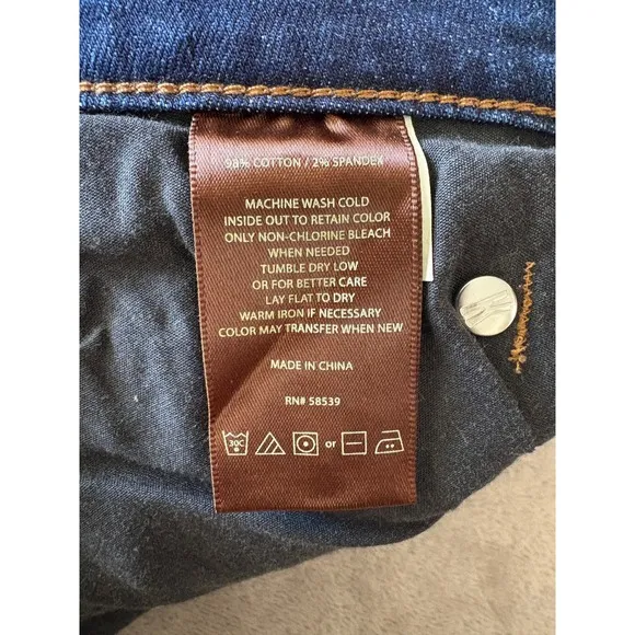 Kut From The Kloth Stevie Curvy Fit Ankle Skinny Jeans Dark Wash Size 16W