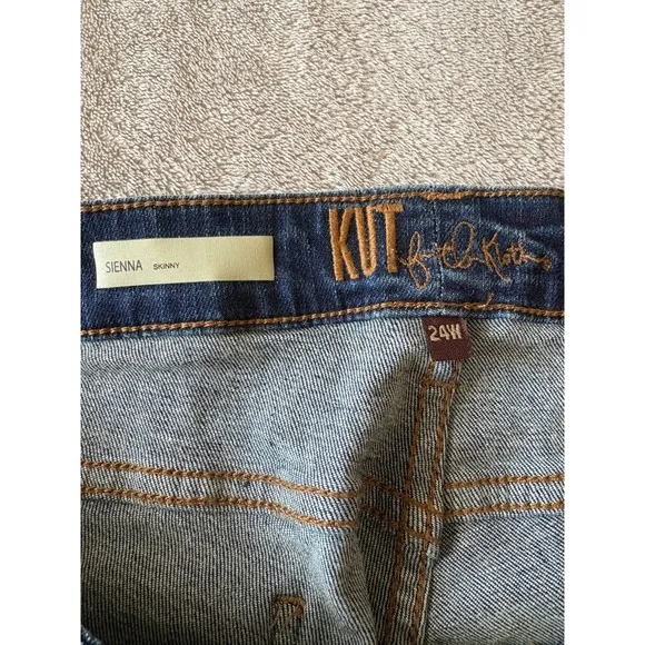 Kut From The Kloth Stevie Curvy Fit Ankle Skinny Jeans Dark Wash Size 16W
