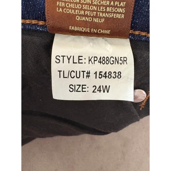 Kut From The Kloth Stevie Curvy Fit Ankle Skinny Jeans Dark Wash Size 16W
