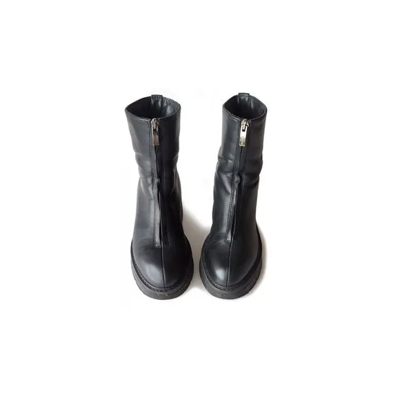 LA CANADIENNE Ankle Boots Platform Black Booties. Womens Size 5