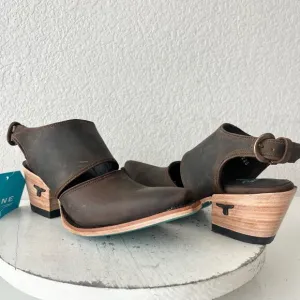 Lane Plain Jane Slingback Mule Womens 6.5 Brown Cowboy Boots Western Cowgirl