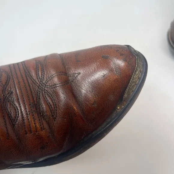 Laredo brown &amp; black western roper cowboy boots 8D