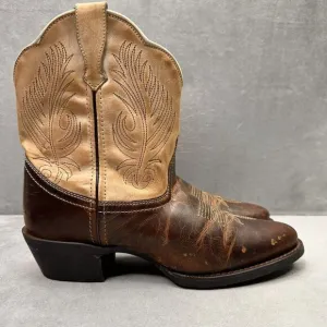 Laredo Tori Womens Size 8 (M) Western Boots Booties Brown Tan Leather Cowboy
