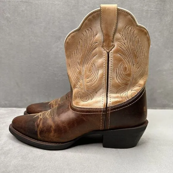 Laredo Tori Womens Size 8 (M) Western Boots Booties Brown Tan Leather Cowboy
