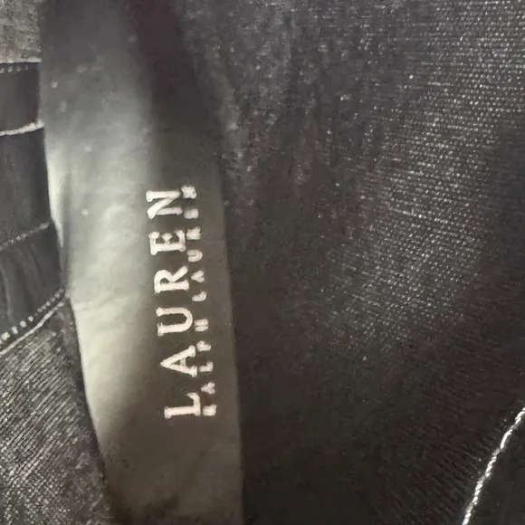 Lauren Ralph Lauren Mesi Black Leather Zip Mid Calf Riding Boots Size 9.5B