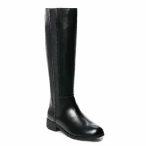 LC LAUREN CONRAD MOLASSES BLACK KNEE HIGH HEELED BOOT LADIES 7 WIDE CALF NIB