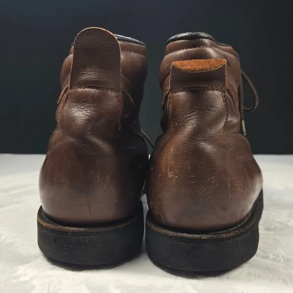 Leather Lace-Up Boots Made in the USA Mens Size 12 D Rugged Vibram Soles