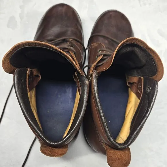 Leather Lace-Up Boots Made in the USA Mens Size 12 D Rugged Vibram Soles