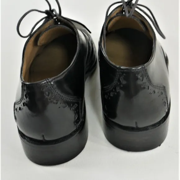 Lethato Black Oxford Wingtip  Leather Dress Shoes