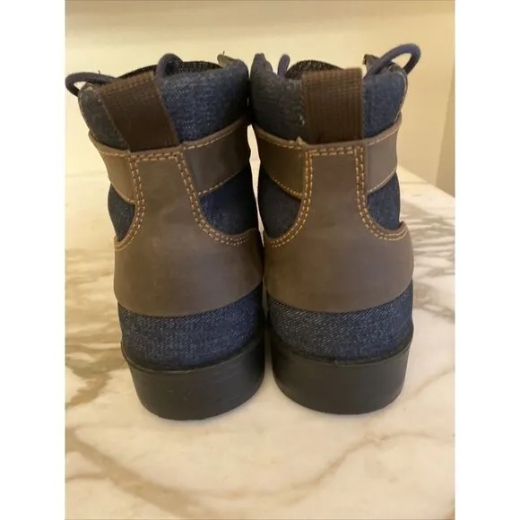Levi Strauss Men's Blue Black Jean Denim Boots Shoes  8.5