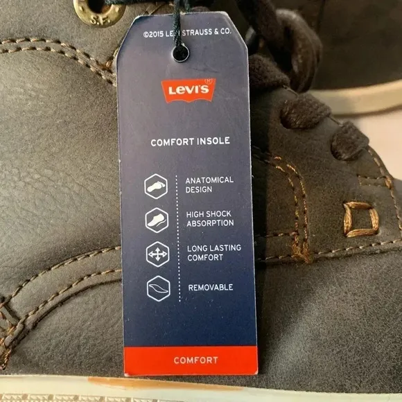 Levi’s Goshen Comfort Casual Shoes Mid Top Brown/Tan Men’s Size 7.5 New
