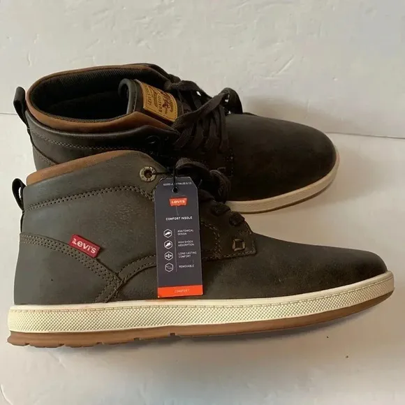Levi’s Goshen Comfort Casual Shoes Mid Top Brown/Tan Men’s Size 7.5 New