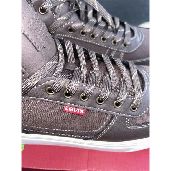 Levi's Liam High Boots Shoes‎ Size 11 Med Brown NIB