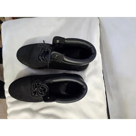 Levi's Men's Black Leather Boots Size 9M - Durable Workwear 👢💪