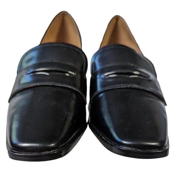 Linea Paolo Miramar Black Leather Penny Loafers - New without Box