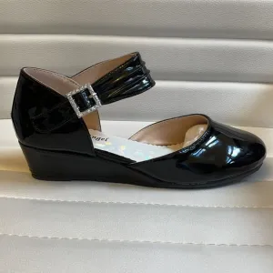 Little Angel Black Patent Sophie Dress Shoes NEW