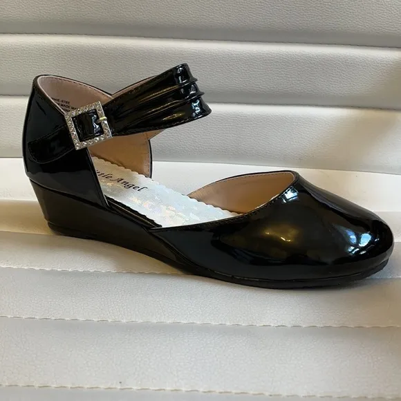 Little Angel Black Patent Sophie Dress Shoes NEW