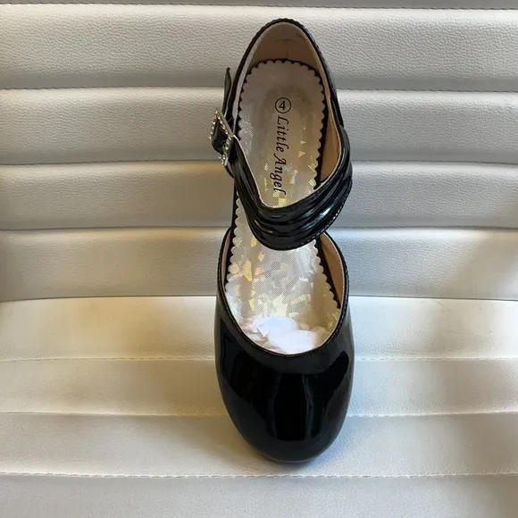 Little Angel Black Patent Sophie Dress Shoes NEW