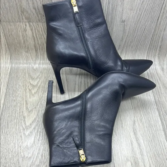 L.K. Bennett Elegant Black Leather Ankle Booties