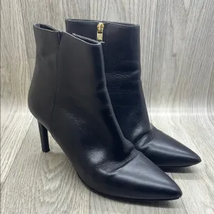 L.K. Bennett Elegant Black Leather Ankle Booties